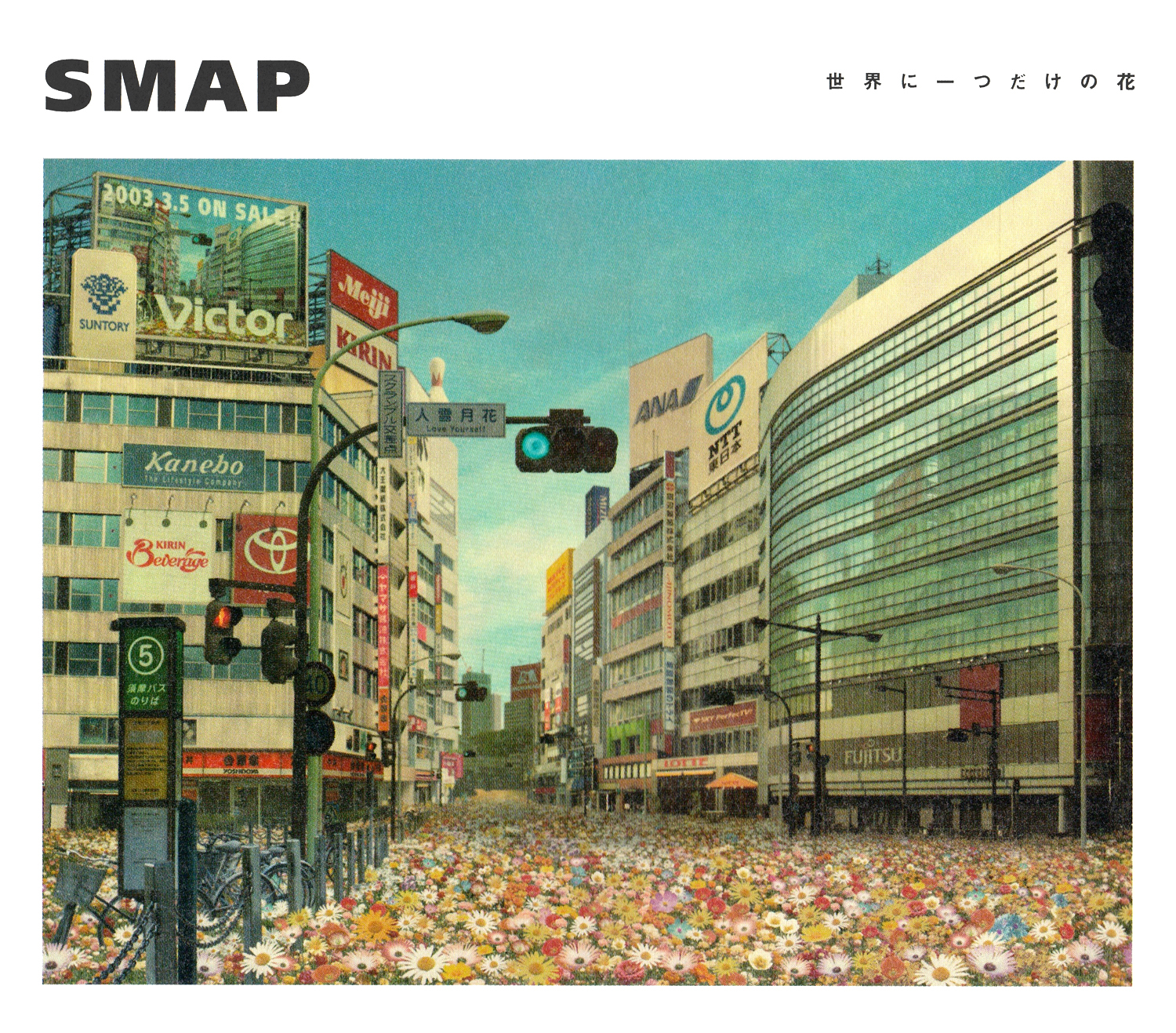SMAP (スマップ) 35thシングル『世界に一つだけの花 (シングル・ヴァージョン)』(2003年3月5日発売) 高画質ジャケット画像 |  高画質ジャケット画像.com